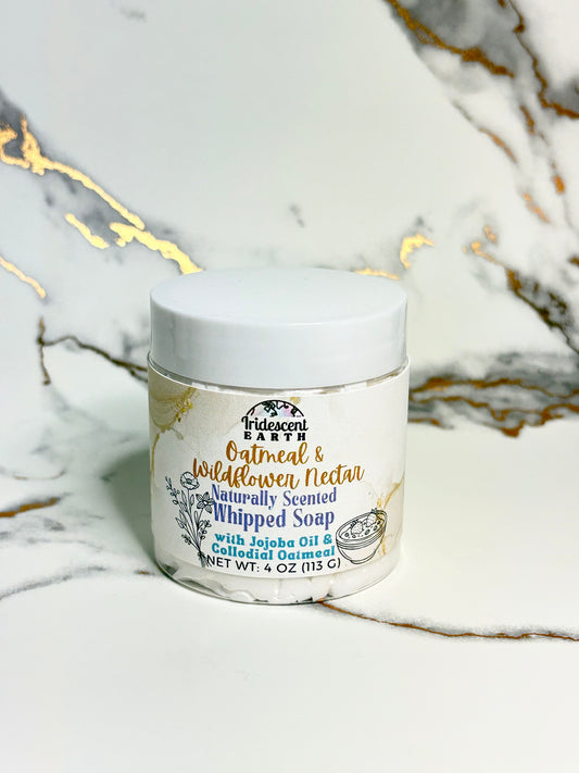 Oatmeal & Wildflower Nectar Whipped Soap, Naturally Scented, 4 oz