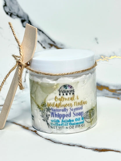 Oatmeal & Wildflower Nectar Whipped Soap, Naturally Scented, 4 oz