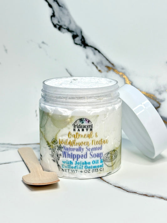 Oatmeal & Wildflower Nectar Whipped Soap, Naturally Scented, 4 oz