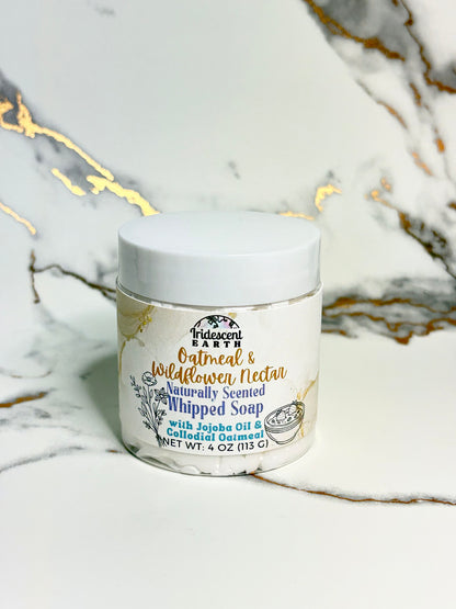 Oatmeal & Wildflower Nectar Whipped Soap, Naturally Scented, 4 oz