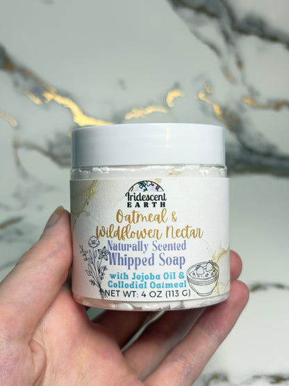 Oatmeal & Wildflower Nectar Whipped Soap, Naturally Scented, 4 oz