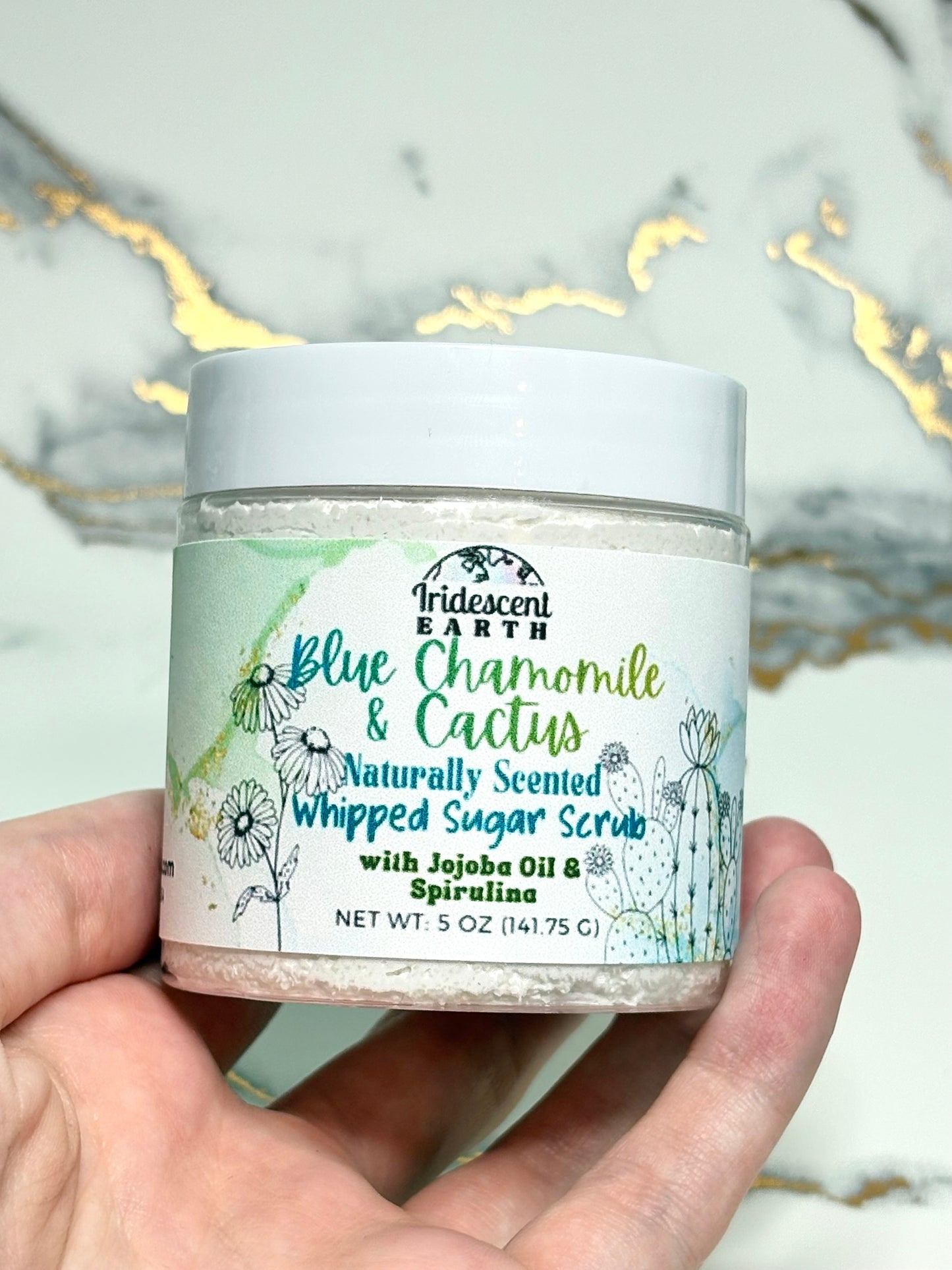 Chamomile & Cactus Scented Sugar Scrub - Whipped & Moisturizing